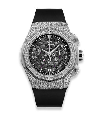 Hublot Horloge Classic Fusion 45mm Aerofusion Chronograph Orlinski Pave  525.NX.0170.RX.1704.ORL18 - Schaap en Citroen