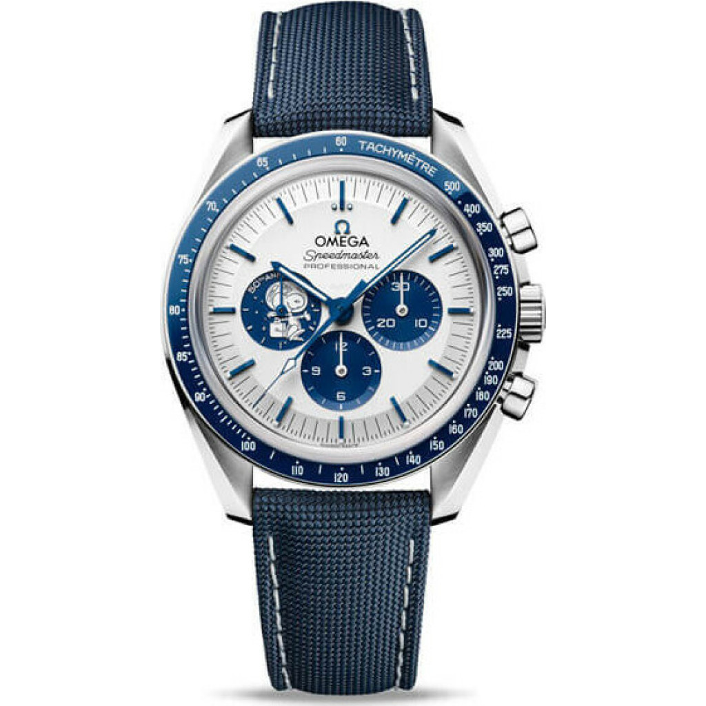Omega Horloge Speedmaster 42mm Moonwatch Professional Co-Axial Master  Chronometer Chronograph Silver Snoopy Award 50Th Anniversary  310.32.42.50.02.001 - Schaap en Citroen