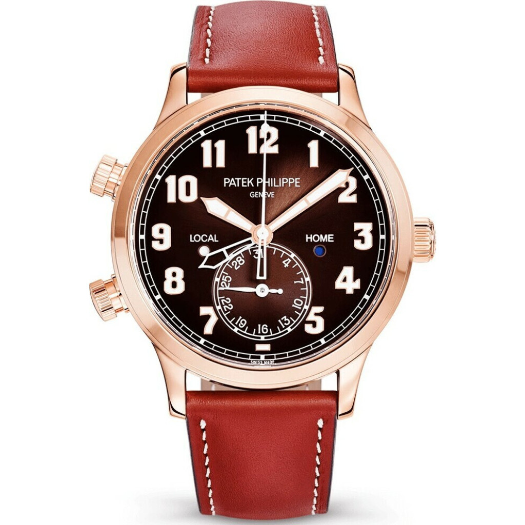 Patek Philippe Horloge Complications 42mm Calatrava Pilot Travel Time  5524R-001 - Schaap en Citroen