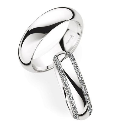 Wedding Rings 950 Platina 82 Brilliants