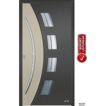 Köster Aluminium Haustür BFD beidseitig flügelüberdeckend ADVANCE 98 SOFORT VERFÜGBAR! Maß: 1100 x 2100 mm DIN LINKS