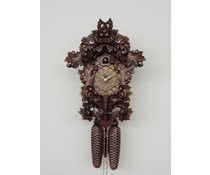 Hettich Uhren Pendule à coucou originale de la Forêt-Noire avec mécanisme à crémaillère 8 jours 33 cm de haut et 23 cm de large