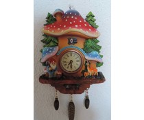 Hettich Uhren Cuckoo Clock with real quartz movement vFliegenpilz decor