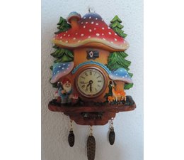 Hettich Uhren Cuckoo Clock with real functioning quartz movement size 16cm high and 13cm wide