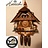 Hettich Uhren Horloge coucou originale, fabriquée à la main dans la Forêt-Noire, style maison de la Forêt-Noire, 47 cm de haut avec support d'horloge mobile - figures de danse et roue de moulin