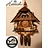 Hettich Uhren Original cuckoo clock, handcrafted in the Black Forest, Black Forest house style, 47cm high with movable clock carrier - dance figures and mill wheel