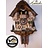 Hettich Uhren Originele Zwarte Woud koekoeksklok met 1 dagen muziek beweging met hout dakspaandak en bewegen bierdrinkers en molenrad-dance cijfers 34cm hoog en 27cm breed