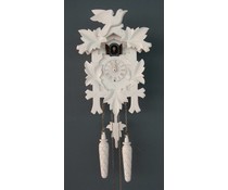 Trenkle Uhren Cuckoo Clock 35 centimetri dipinte di bianco al quarzo con sensore di luce