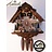 Hettich Uhren Orginal im Schwarzwald handgefertigte Kuckucksuhr Schwarzwaldhausstil 40cm hoch mit beweglichem Holzhacker -Tanzfiguren und Mühlrad