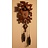 Hettich Uhren Cuckoo clock with quartz movement 23cm high and 18cm wide with hand-painted Edelweiss-Gentian flowers 12 different melodies Cuckoo calls every hour