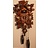 Hettich Uhren Cuckoo clock with quartz movement 23cm high and 18cm wide with hand-painted flowers Edelweiss 12 different melodies Cuckoo calls every hour