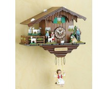 Trenkle Uhren Cuckoo clock 17 cm with Heidi figures and quartz movement with automatic night shut-off