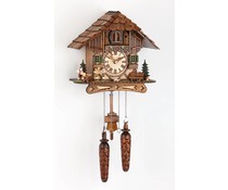 Trenkle Uhren Cuckoo clock 25cm with handmade wooden shingle roof with quartz movement and light sensor