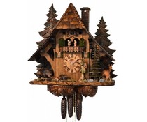 Hettich Uhren De la forêt noire Coucou avec huit jours de musique danseuse mouvement avec armoire en bois massif et les chiffres à la main 64cm de haut et 60cm de large