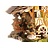 Hettich Uhren Originally in the Black Forest handmade cuckoo clock Black Forest house style 47cm high with moving wood chipper dance figures and mill wheel