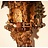 Hettich Uhren Orologio a cucù artigianale originale nella Foresta Nera con figure artigianali e intagli di 47 cm di altezza e 40 cm di larghezza