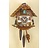 Trenkle Uhren Muy bonito reloj de cuco hecho a mano de 25 cm de alto con techo de tejas de madera auténtica.