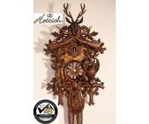 Hettich Uhren Original reloj de cuco Bosque Negro con adorno de Caza de 8 días de huelga de rack movimiento 65cm de alto