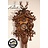 Hettich Uhren Orginal im Schwarzwald handgefertigte Kuckucksuhr 65cm hoch mit hangefertigter Jagdstück-Motiv Schnitzerei