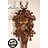 Hettich Uhren Original Black Forest Cuckoo Clock hand crafted 65cm high with hangefertigter Hunting motif carving