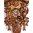 Hettich Uhren Original Bosque Negro mano reloj de cuco elaborado 65cm de altura con Caza hangefertigter motivo tallado