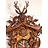Hettich Uhren De la forêt noire main Coucou conçu 65cm de haut avec hangefertigter Chasse motif sculpture