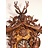 Hettich Uhren Original Black Forest Cuckoo Clock hand crafted 65cm high with hangefertigter Hunting motif carving