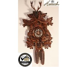 Hettich Uhren Original mano Bosque Negro Reloj cucú elaborado 40cm de altura con Caza hangefertigter motivo talla - Copy