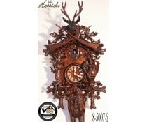 Hettich Uhren Original Black Forest Cuckoo Clock 8-day rack strike movement 95 Hunting Motif - Copy - Copy