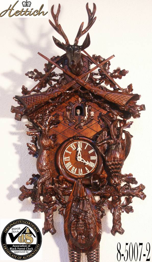 Rusteloosheid Afwijking zak Hettich Uhren Originele Zwarte Woud koekoeksklok handgemaakte 95cm hoog met  hangefertigter Hunting motief carving - Copy - Copy -