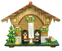 Trenkle Uhren Weather house number 826 made in the Black Forest, 13cm high