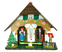 Trenkle Uhren Weather house number 817 made in the Black Forest 10cm high hand-painted