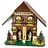 Trenkle Uhren Exclusive weather house in the Black Forest made of wood with wooden figures. The figures indicate the weather and this is how a weather house works: Inside the weather house there is a strand of gut string, which re-arises when the humidity changes