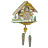 Trenkle Uhren Wonderful cuckoo clock 25cm with wooden shingle roof and moving dance figures made in the Black Forest with quartz drive and cuckoo call with light sensor under the dial, as soon as it gets dark the cuckoo call switches off