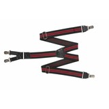 Hendrik Silver Hosenträger HENDRIK schwarz mit doppeltem roten Streifen Hendrik Silver Hosenträger HENDRIK schwarz mit doppeltem roten Streifen