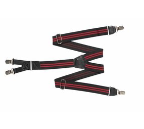 Hendrik Silver Hosenträger HENDRIK schwarz mit doppeltem roten Streifen Hendrik Silver Hosenträger HENDRIK schwarz mit doppeltem roten Streifen