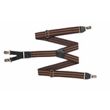 Bretels HENDRIK  bruin met oranje streep Bretels HENDRIK  bruin met oranje streep