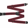Bretels bordeaux rood met zwarte streep Bretels bordeaux rood met zwarte streep