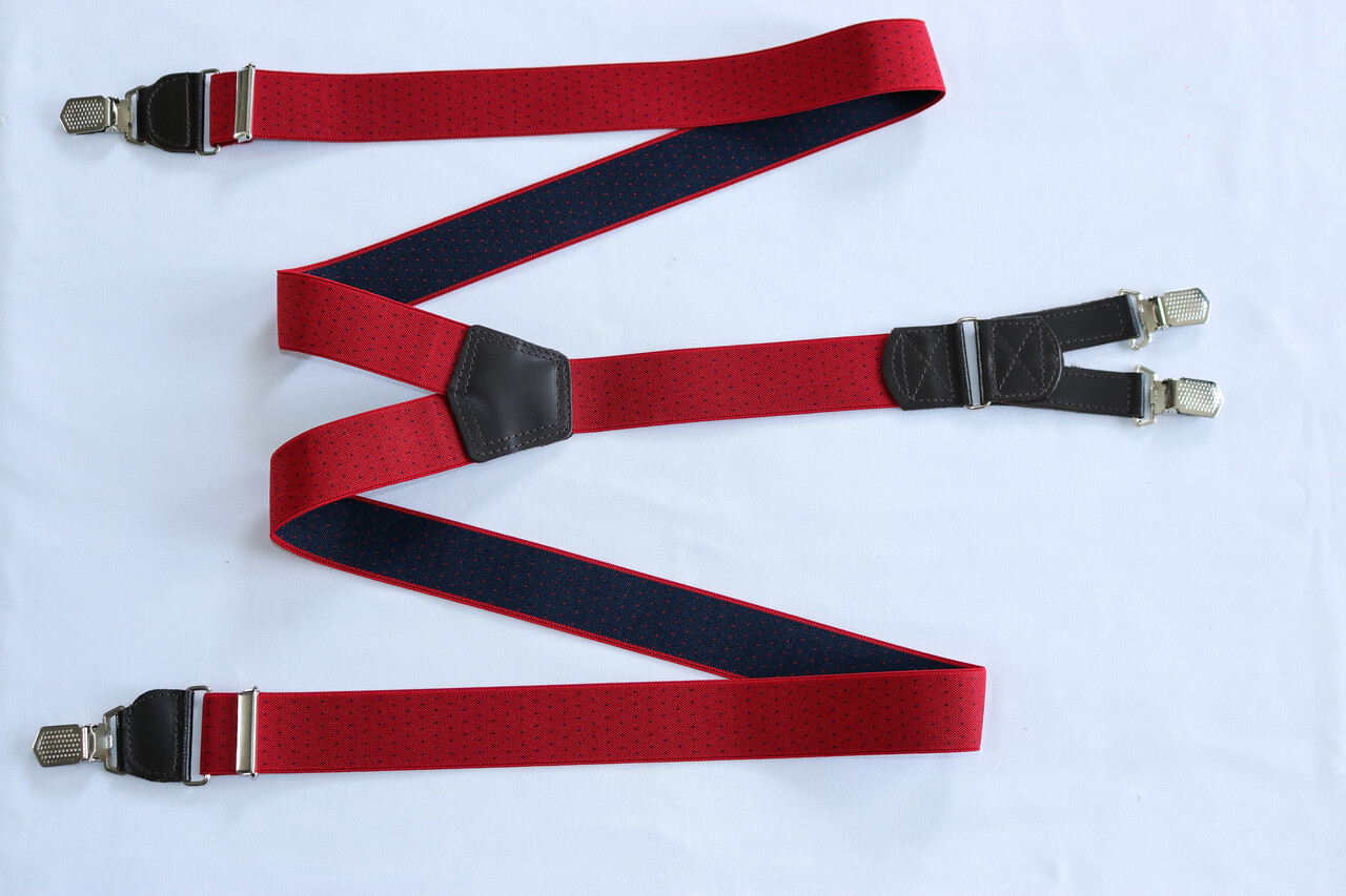 Hendrik Gold HENDRIK-GOLD rood met blauwe puntjes