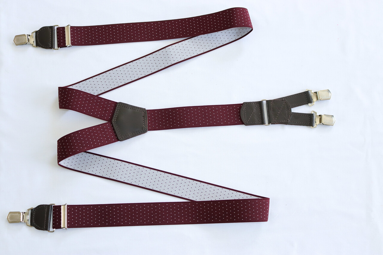 Hendrik Gold HENDRIK-GOLD bordeaux met witte puntjes