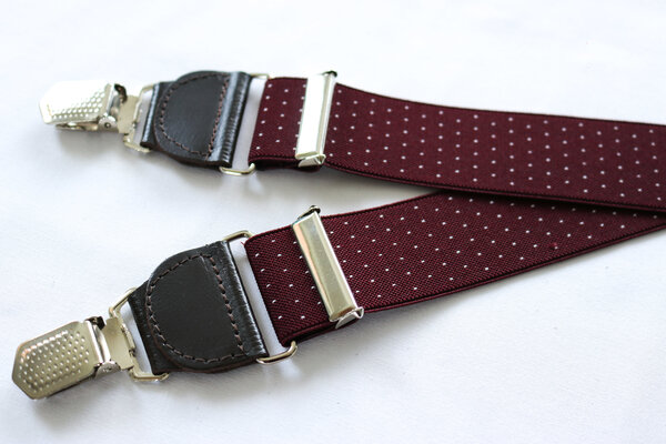 Hendrik Gold HENDRIK-GOLD bordeaux met witte puntjes