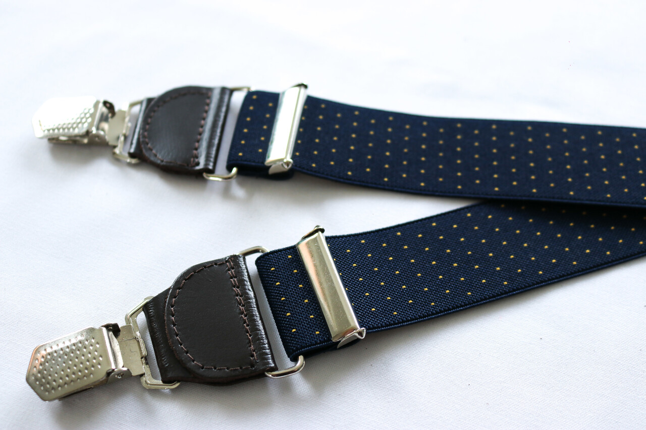 Hendrik Gold HENDRIK-GOLD dunkelblau mit gelben Punkte