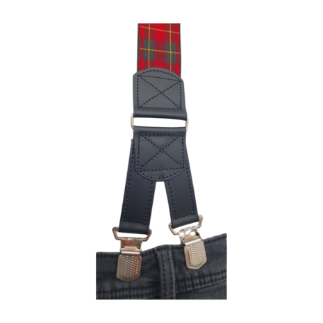 Hendrik bretels Hendrik bretels Gold Schotse ruit bordeaux