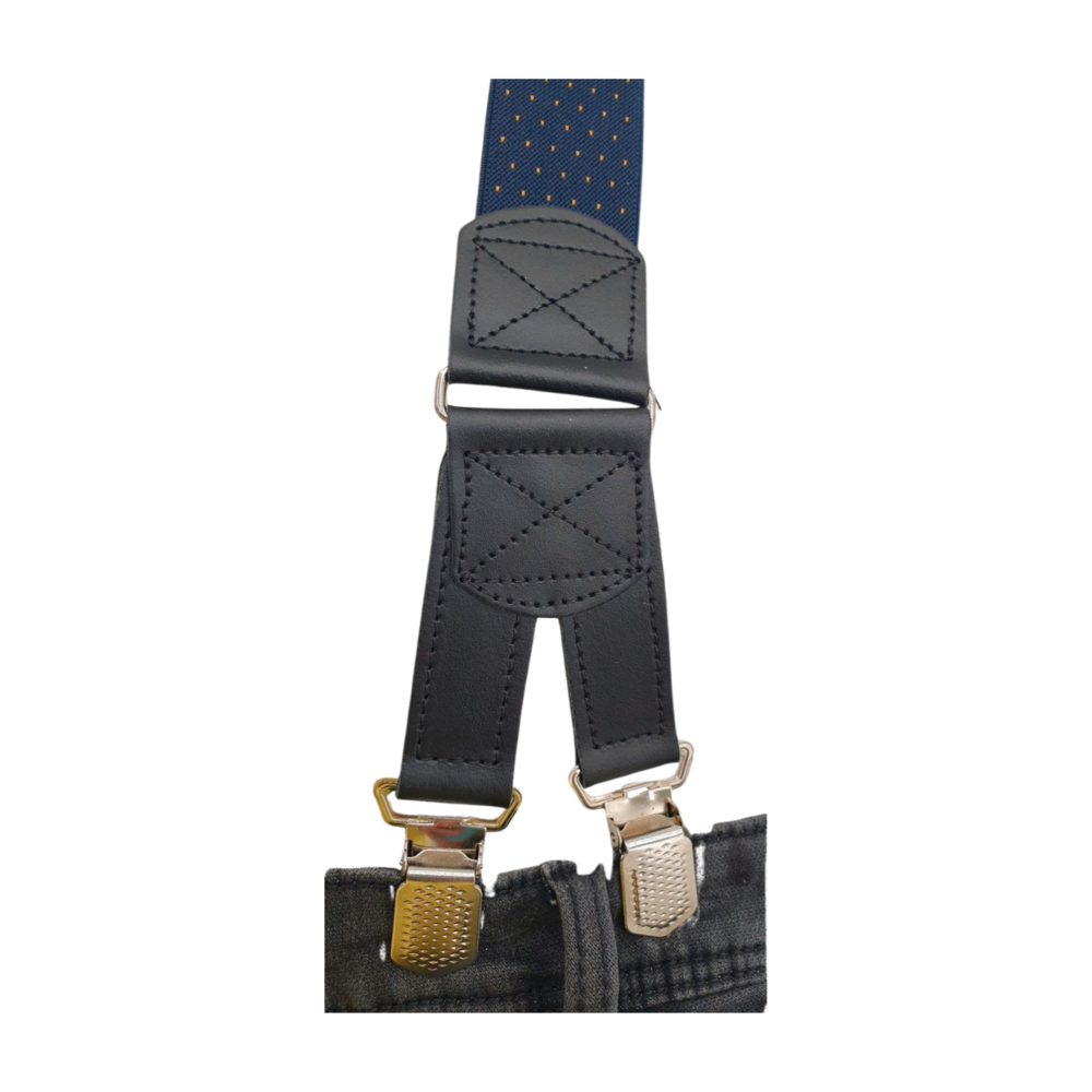 Hendrik bretels Hendrik bretels Gold Blauw met een geel spikkeltje