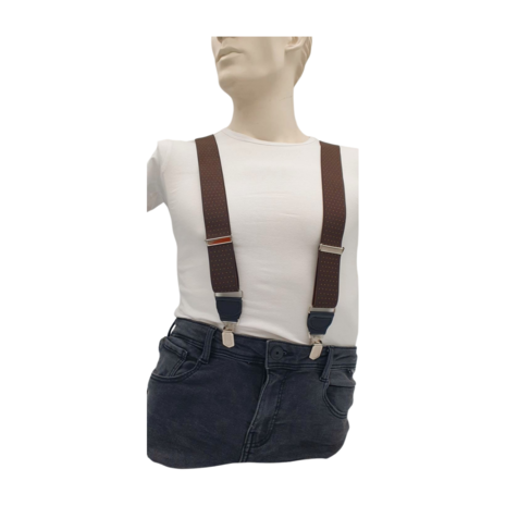 Hendrik bretels Hendrik bretels Gold Bruin met een geel spikkeljte