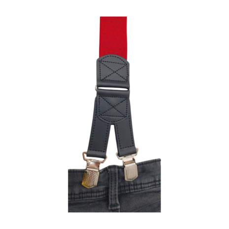 Hendrik bretels Hendrik bretels Gold Rood met een blauw spikkeltje