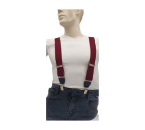 Hendrik bretels Bordeaux met een wit spikkeltje