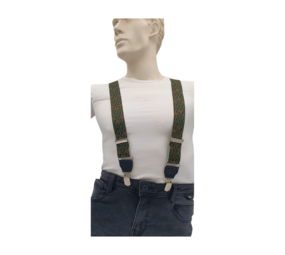 Hendrik bretels Blokje Zwart/Groen