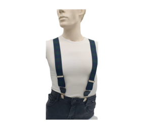 Hendrik bretels Schotse ruit blauw met een rood streepje