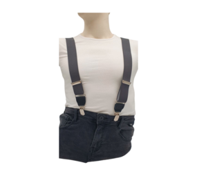 Hendrik bretels Effen donkergrijs